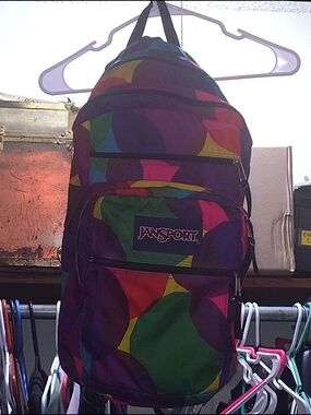JanSport Colorful Geometric Backpack